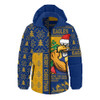 West Coast Eagles Hooded Padded Jacket Merry Christmas Knit Style Festive Spirit