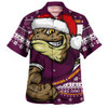Queensland Maroons Hawaiian Shirt Ugly Knit Style For Christmas Game Fans