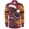 Brisbane Broncos Long Sleeve Shirt Ugly Knit Style For Christmas Game Fans