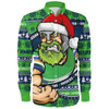 Canberra Raiders Long Sleeve Shirt Ugly Knit Style For Christmas Game Fans