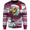 Manly Warringah Sea Eagles Sweatshirt Ugly Knit Style For Christmas Game Fans
