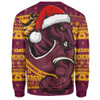 Brisbane Broncos Sweatshirt Ugly Knit Style For Christmas Game Fans