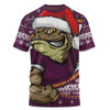 Queensland Maroons T-Shirt Ugly Knit Style For Christmas Game Fans