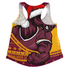 Brisbane Broncos Women Racerback Singlet Ugly Knit Style For Christmas Game Fans