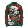 South Sydney Rabbitohs Long Sleeve Polo Shirt Ugly Knit Style For Christmas Game Fans