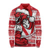 St. George Illawarra Dragons Long Sleeve Polo Shirt Ugly Knit Style For Christmas Game Fans