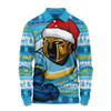 Gold Coast Titans Long Sleeve Polo Shirt Ugly Knit Style For Christmas Game Fans