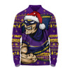Melbourne Storm Long Sleeve Polo Shirt Ugly Knit Style For Christmas Game Fans
