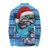 New South Wales Blues Long Sleeve Polo Shirt Ugly Knit Style For Christmas Game Fans
