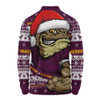 Queensland Maroons Long Sleeve Polo Shirt Ugly Knit Style For Christmas Game Fans