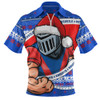 Newcastle Knights Zip Polo Shirt Ugly Knit Style For Christmas Game Fans