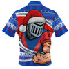 Newcastle Knights Zip Polo Shirt Ugly Knit Style For Christmas Game Fans