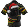 Penrith Panthers Zip Polo Shirt Ugly Knit Style For Christmas Game Fans