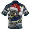 North Queensland Cowboys Zip Polo Shirt Ugly Knit Style For Christmas Game Fans