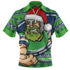 Canberra Raiders Zip Polo Shirt Ugly Knit Style For Christmas Game Fans