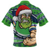 Canberra Raiders Zip Polo Shirt Ugly Knit Style For Christmas Game Fans