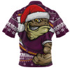 Queensland Maroons Zip Polo Shirt Ugly Knit Style For Christmas Game Fans