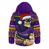 Melbourne Storm Hooded Padded Jacket Ugly Knit Style For Christmas Game Fans