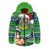 Canberra Raiders Hooded Padded Jacket Ugly Knit Style For Christmas Game Fans Canberra Raiders Hooded Padded Jacket Ugly Knit Style For Christmas Game Fans