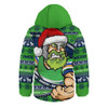 Canberra Raiders Hooded Padded Jacket Ugly Knit Style For Christmas Game Fans Canberra Raiders Hooded Padded Jacket Ugly Knit Style For Christmas Game Fans