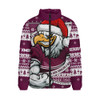 Manly Warringah Sea Eagles Padded Jacket Ugly Knit Style For Christmas Game Fans