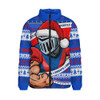 Newcastle Knights Padded Jacket Ugly Knit Style For Christmas Game Fans
