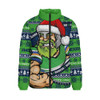 Canberra Raiders Padded Jacket Ugly Knit Style For Christmas Game Fans