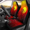 Australia Aboriginal Car Seat Covers - Indigenous Frog (Red)