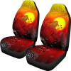 Australia Aboriginal Car Seat Covers - Indigenous Frog (Red)