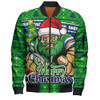 Canberra Raiders Bomber Jacket Merry Christmas Game Day Knit Style Team Edition