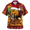 Brisbane Broncos Hawaiian Shirt Merry Christmas Game Day Knit Style Team Edition Brisbane Broncos Hawaiian Shirt Merry Christmas Game Day Knit Style Team Edition