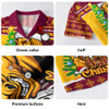 Brisbane Broncos Hawaiian Shirt Merry Christmas Game Day Knit Style Team Edition Brisbane Broncos Hawaiian Shirt Merry Christmas Game Day Knit Style Team Edition