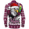 Manly Warringah Sea Eagles Long Sleeve Shirt Merry Christmas Game Day Knit Style Team Edition