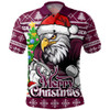 Manly Warringah Sea Eagles Polo Shirt Merry Christmas Game Day Knit Style Team Edition