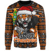 Wests Tigers Sweatshirt Merry Christmas Game Day Knit Style Team Edition