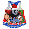 Newcastle Knights Women Racerback Singlet Merry Christmas Game Day Knit Style Team Edition