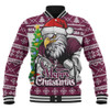 Manly Warringah Sea Eagles Baseball Jacket Merry Christmas Game Day Knit Style Team Edition Manly Warringah Sea Eagles Baseball Jacket Merry Christmas Game Day Knit Style Team Edition