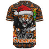 Wests Tigers Baseball Shirt Merry Christmas Game Day Knit Style Team Edition
