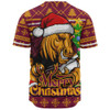 Brisbane Broncos Baseball Shirt Merry Christmas Game Day Knit Style Team Edition
