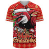 Redcliffe Dolphins Baseball Shirt Merry Christmas Game Day Knit Style Team Edition