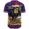 Melbourne Storm Baseball Shirt Merry Christmas Game Day Knit Style Team Edition
