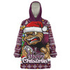 Queensland Maroons Snug Hoodie Merry Christmas Game Day Knit Style Team Edition