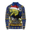 Parramatta Eels Long Sleeve Polo Shirt Merry Christmas Game Day Knit Style Team Edition