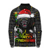Penrith Panthers Long Sleeve Polo Shirt Merry Christmas Game Day Knit Style Team Edition