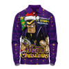 Melbourne Storm Long Sleeve Polo Shirt Merry Christmas Game Day Knit Style Team Edition