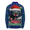 New Zealand Warriors Long Sleeve Polo Shirt Merry Christmas Game Day Knit Style Team Edition