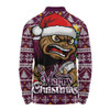 Queensland Maroons Long Sleeve Polo Shirt Merry Christmas Game Day Knit Style Team Edition