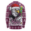 Manly Warringah Sea Eagles Long Sleeve T-shirt Merry Christmas Game Day Knit Style Team Edition