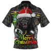 Penrith Panthers Zip Polo Shirt Merry Christmas Game Day Knit Style Team Edition