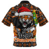 Wests Tigers Zip Polo Shirt Merry Christmas Game Day Knit Style Team Edition